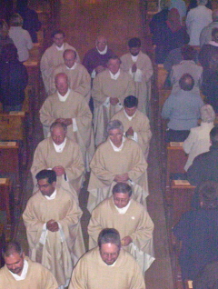 Foto vom Auszug der Priester