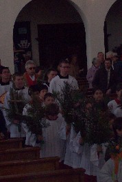 Foto der Ministranten mit Palmbuschen