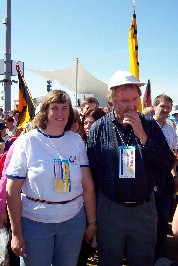 Foto von Meitingern beim Papst