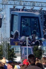 Foto vom Papst im Papamobil