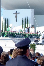 Foto von der Predigt des Papstes