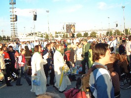 Foto der vielen Pilger