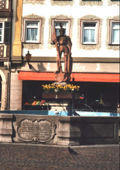 Foto vom Marktbrunnen in Bad Mergentheim