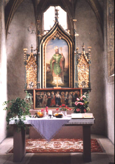 Foto vom Altar der Wolfgangskapelle