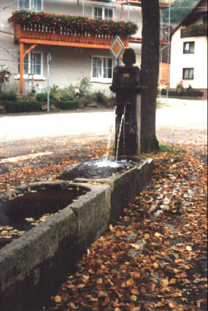 Foto vom Dorfbrunnen in Creglingen-Münster