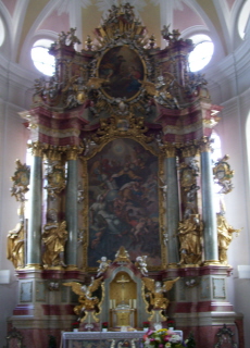 Foto vom Hochaltar in der Klosterkirche Heilig Kreuz in Donauwörth