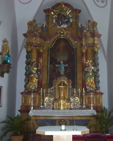 Foto vom Altar der kath. Pfarrkirche St. Laurentius in Donauwörth