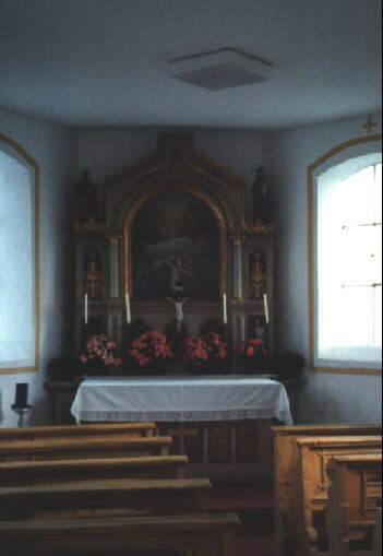 Foto des Altars der Buchinger Kapelle