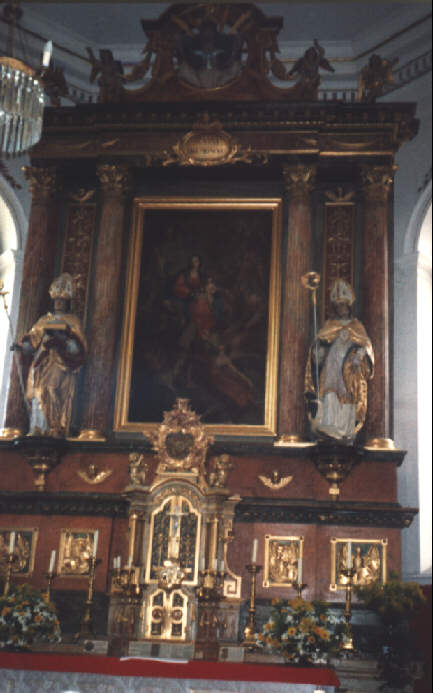 Foto des Altars von St. Andreas in Trauchgau