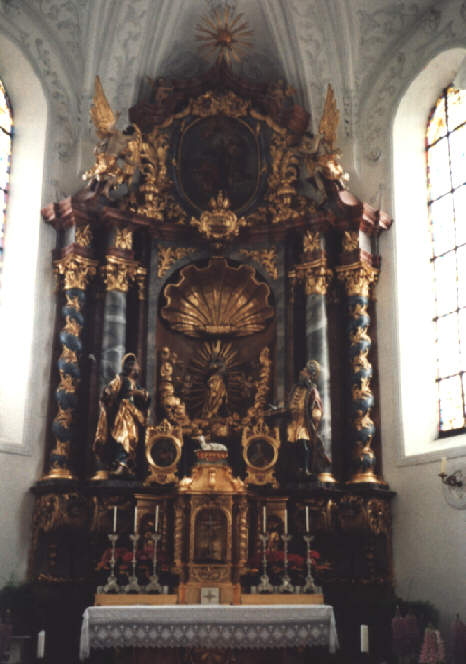 Foto vom Altar in St. Matthäus in Kinsau
