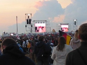 Foto vom Vigil auf dem Marienfeld