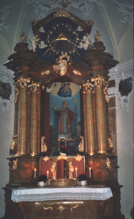 Foto vom Altar in St. Wolfgang in Pipinsried